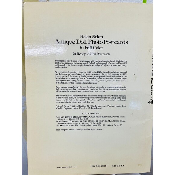 Vintage Antique Doll Photo Postcards Helen Nolan Complete Book Detachable VTG - Picture 3 of 4